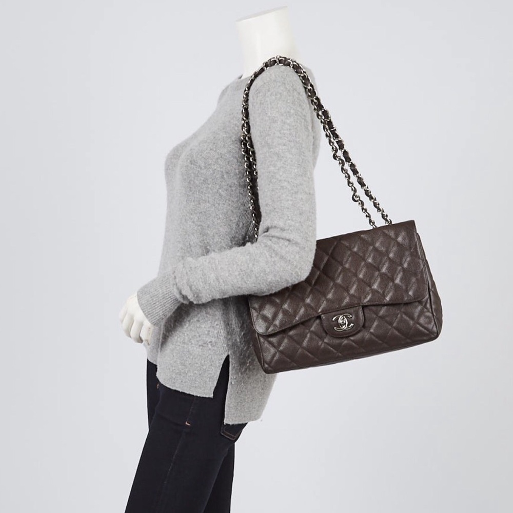 SOLD**Chanel Classic Jumbo Caviar Single Flap Bag - Picture 15 of 16